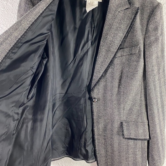 Feraud Virgin Wool Striped Blazer Jacket SZ 14 - Picture 5 of 8